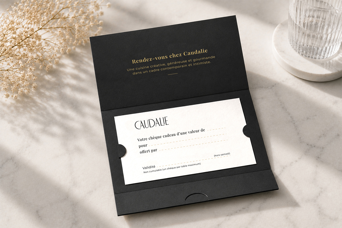 Caudalie, chèque cadeau verso